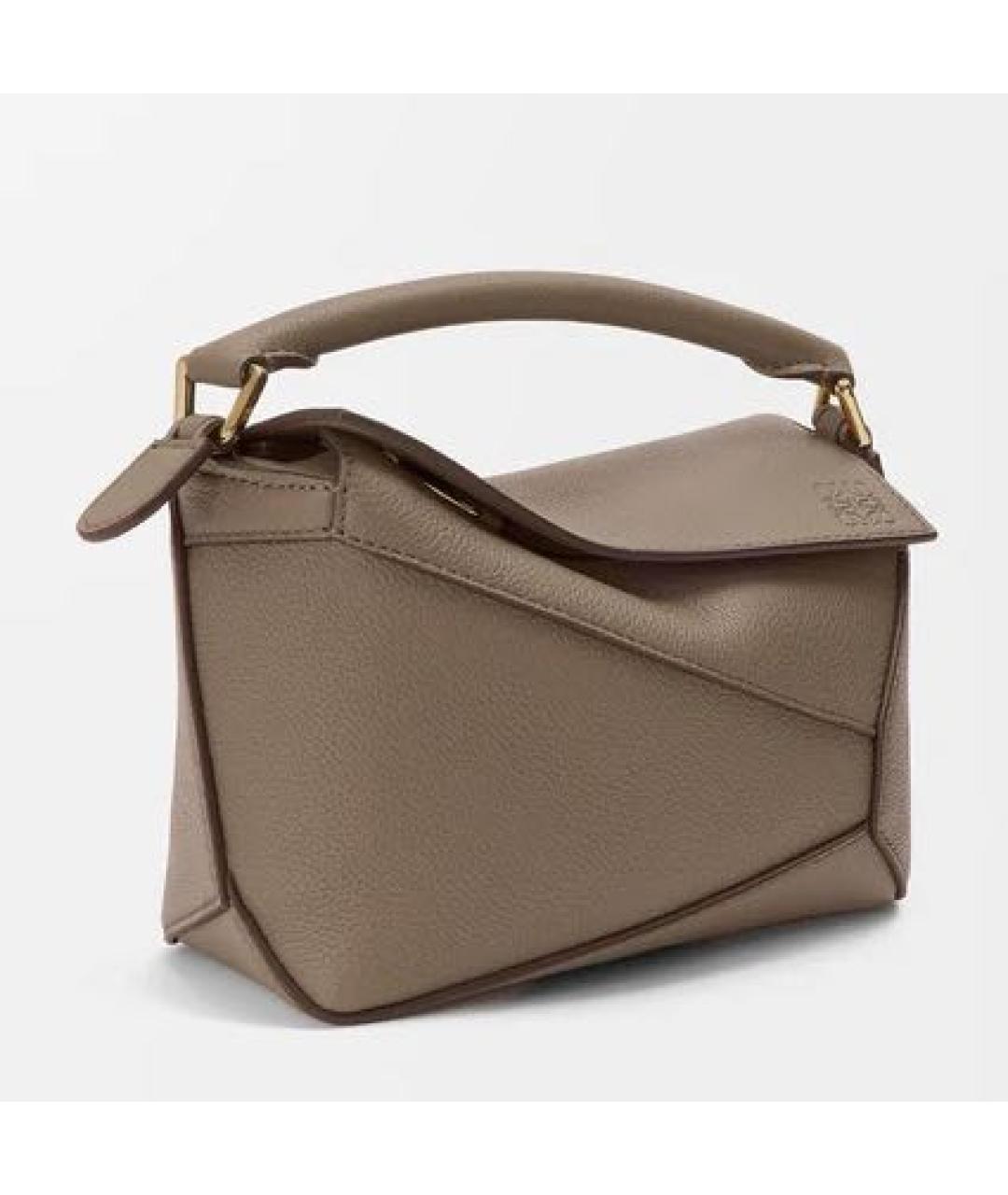LOEWE Коричневая кожаная сумка через плечо, фото 3