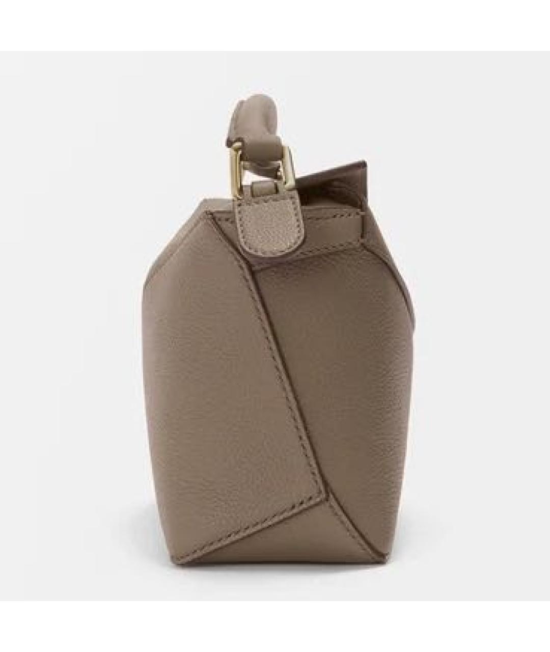 LOEWE Коричневая кожаная сумка через плечо, фото 4