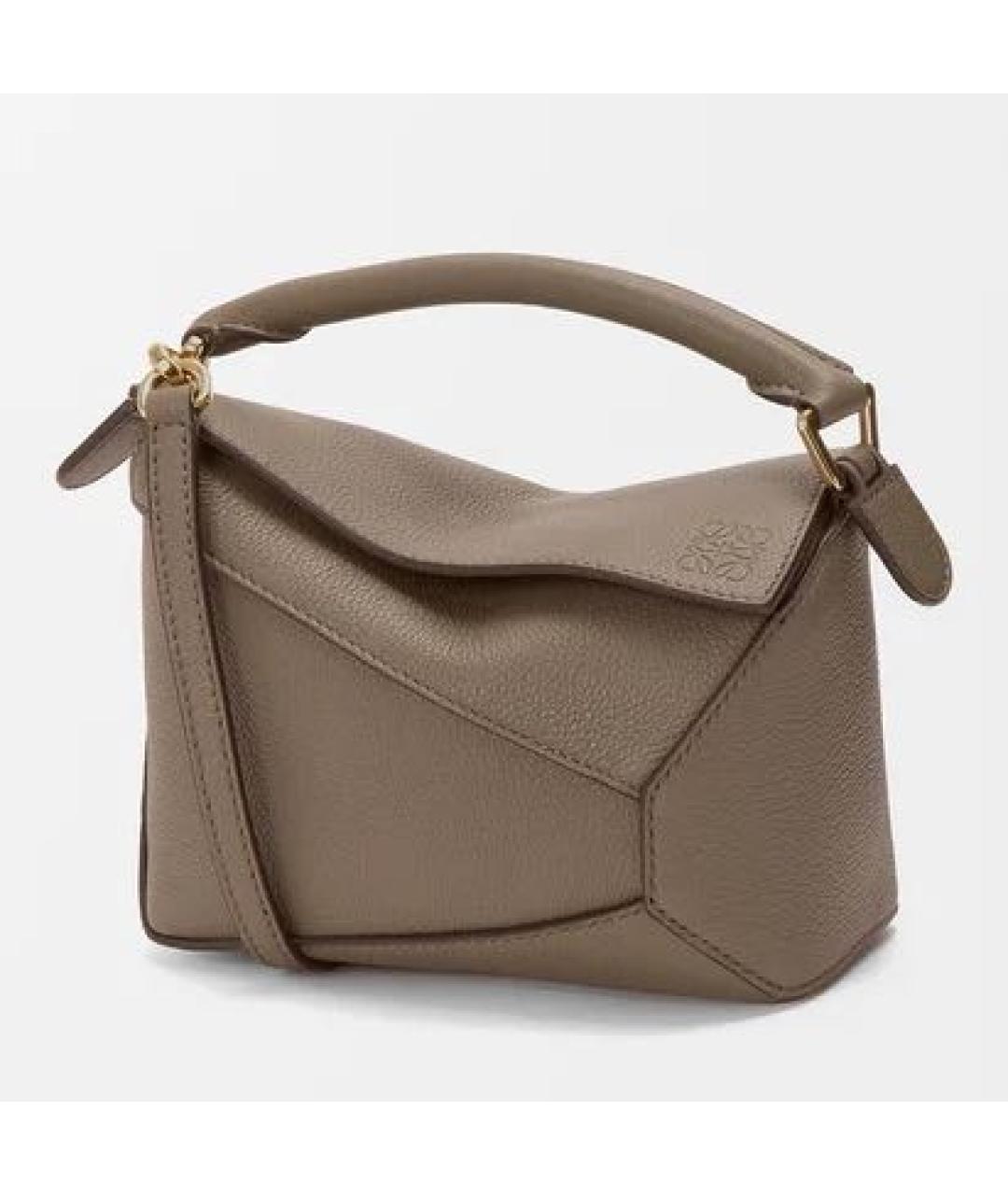 LOEWE Коричневая кожаная сумка через плечо, фото 9