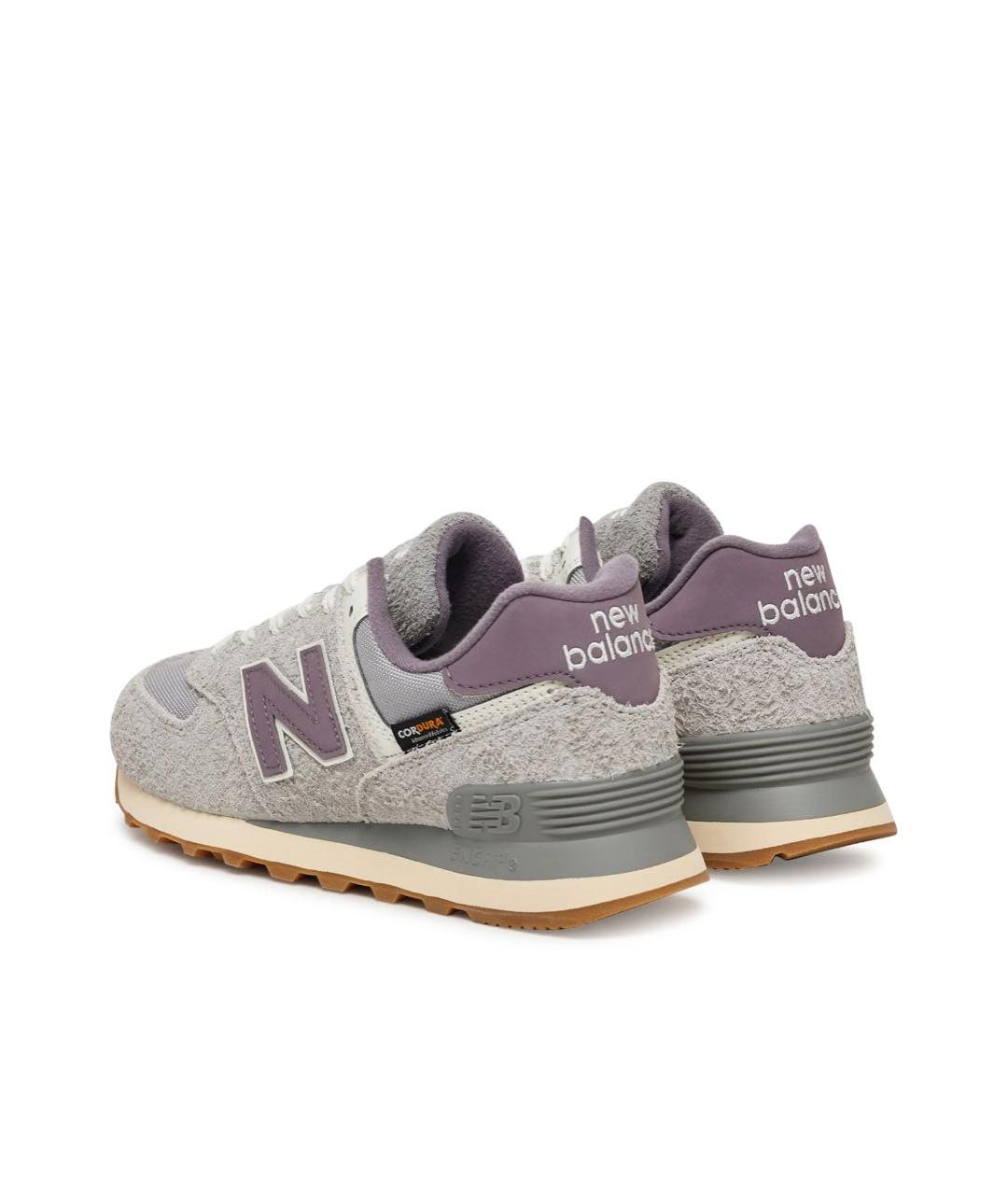 NEW BALANCE Серые замшевые кроссовки, фото 4
