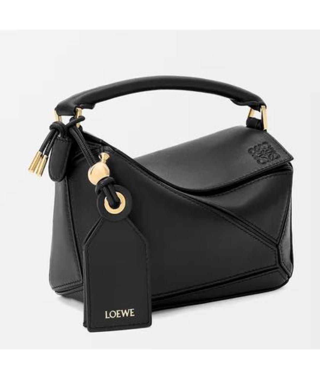 LOEWE Черная кожаная сумка через плечо, фото 3