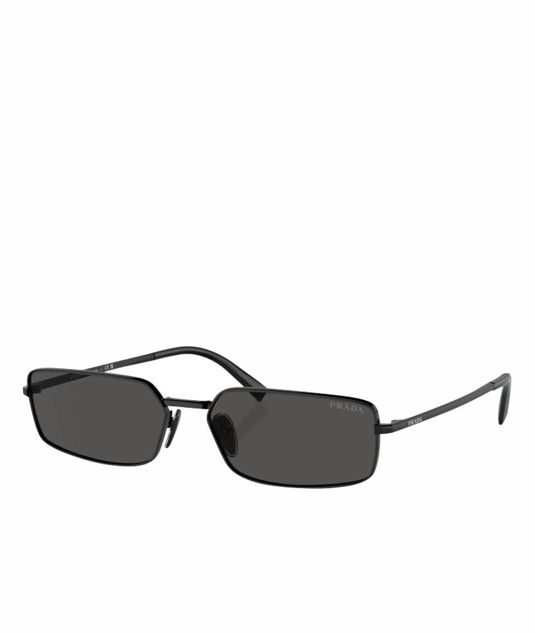 PRADA Черные металлические солнцезащитные очки, фото 1