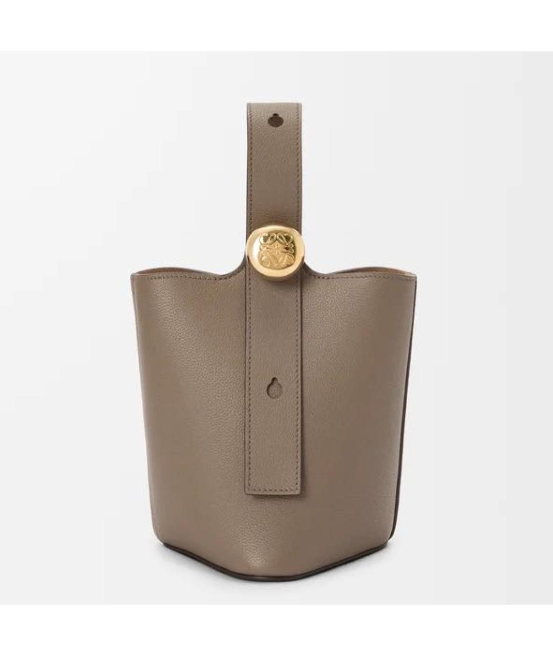 LOEWE Коричневая кожаная сумка через плечо, фото 9