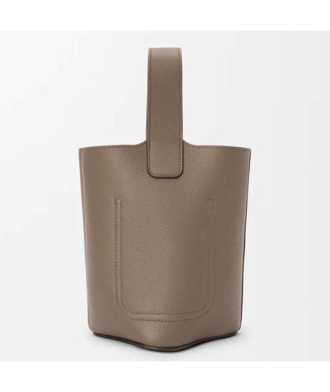 LOEWE Коричневая кожаная сумка через плечо, фото 4