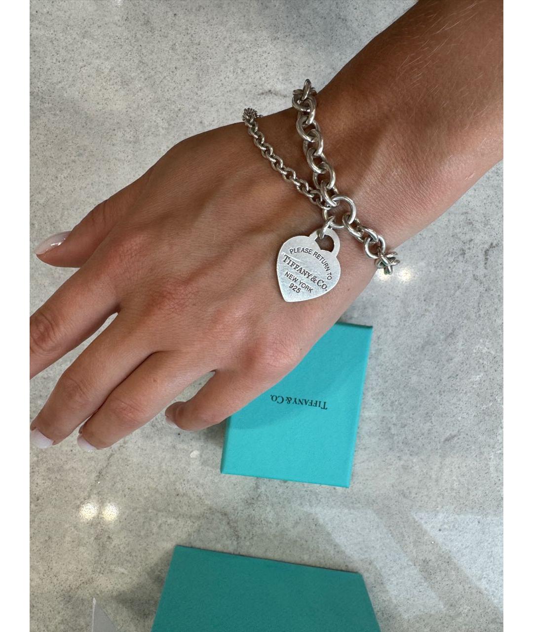 TIFFANY&CO Серебрянный серебряный браслет, фото 6