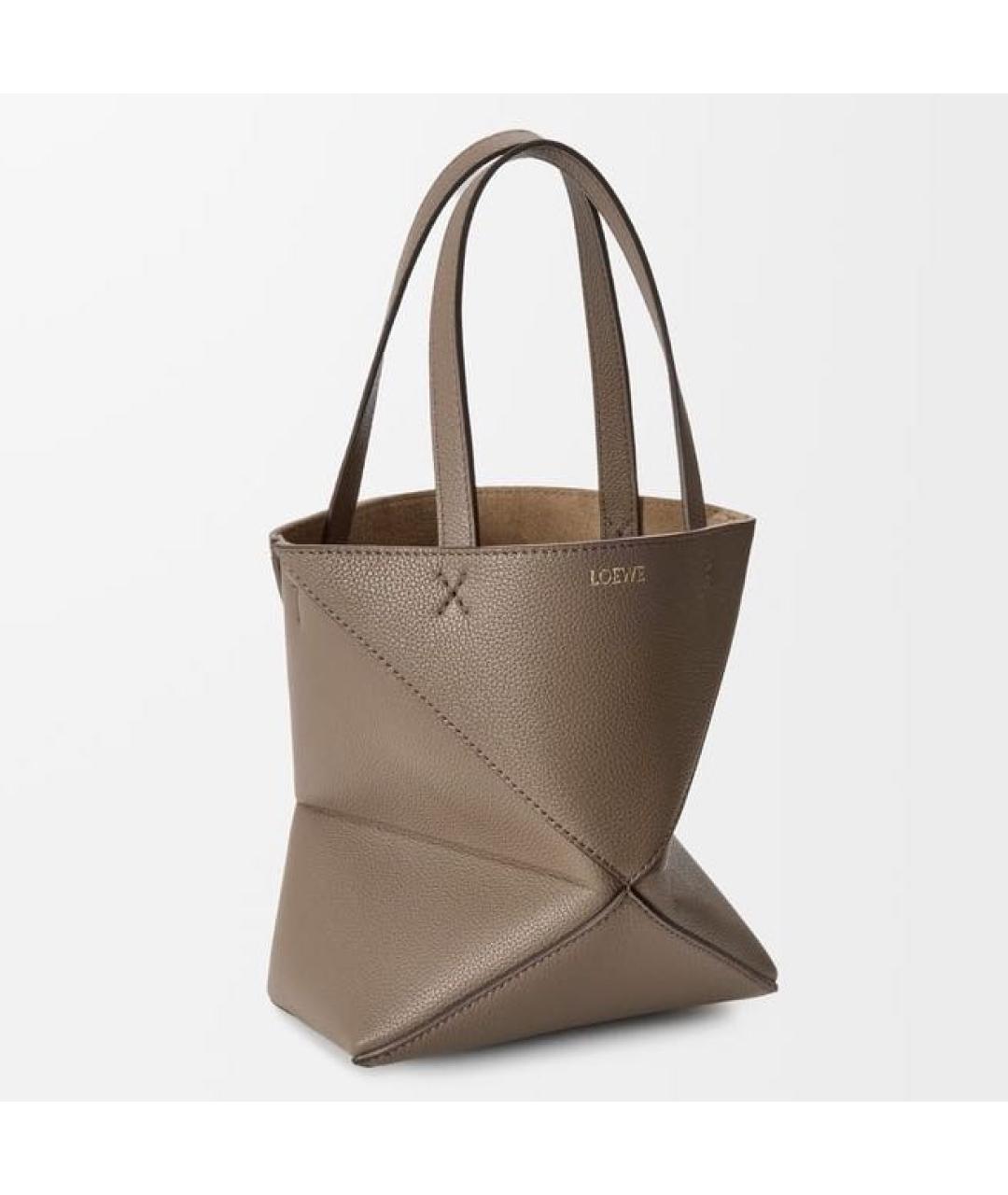 LOEWE Коричневая кожаная сумка через плечо, фото 3