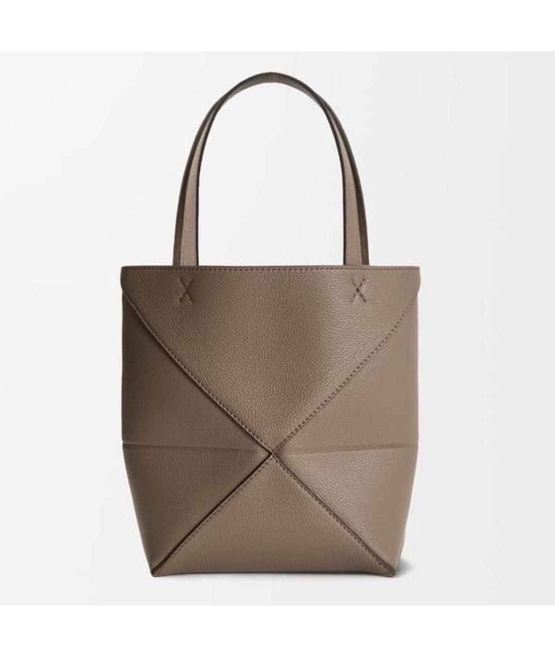 LOEWE Коричневая кожаная сумка через плечо, фото 5