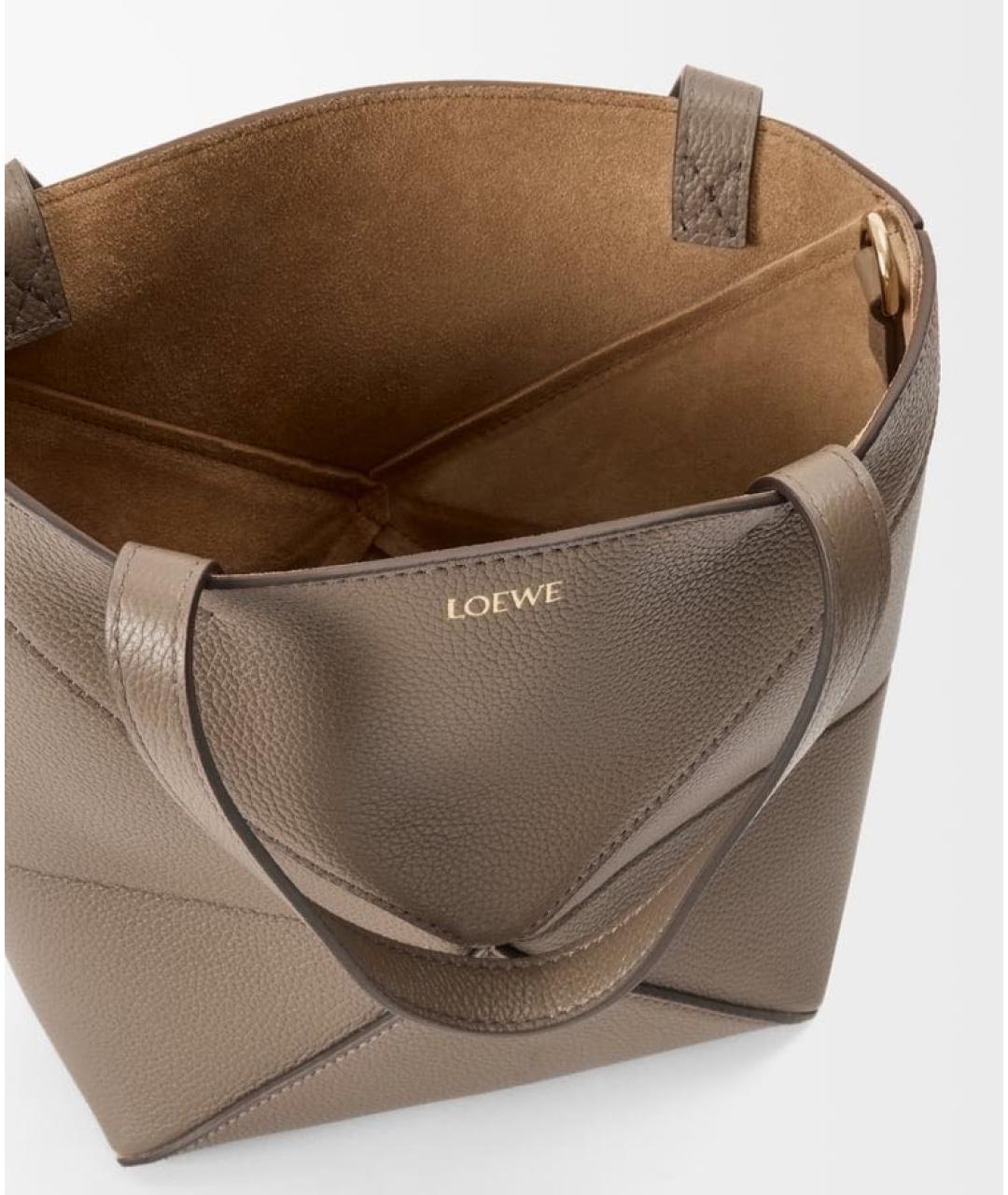 LOEWE Коричневая кожаная сумка через плечо, фото 8