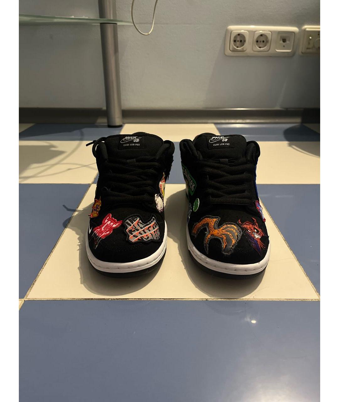 NIKE Черные замшевые низкие кроссовки / кеды, фото 2