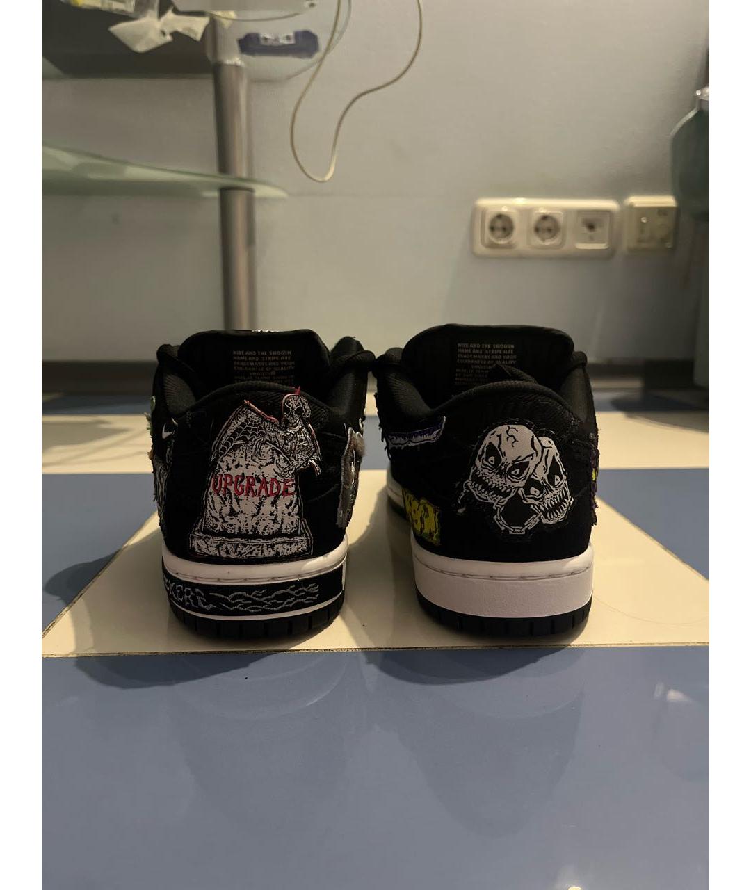 NIKE Черные замшевые низкие кроссовки / кеды, фото 4