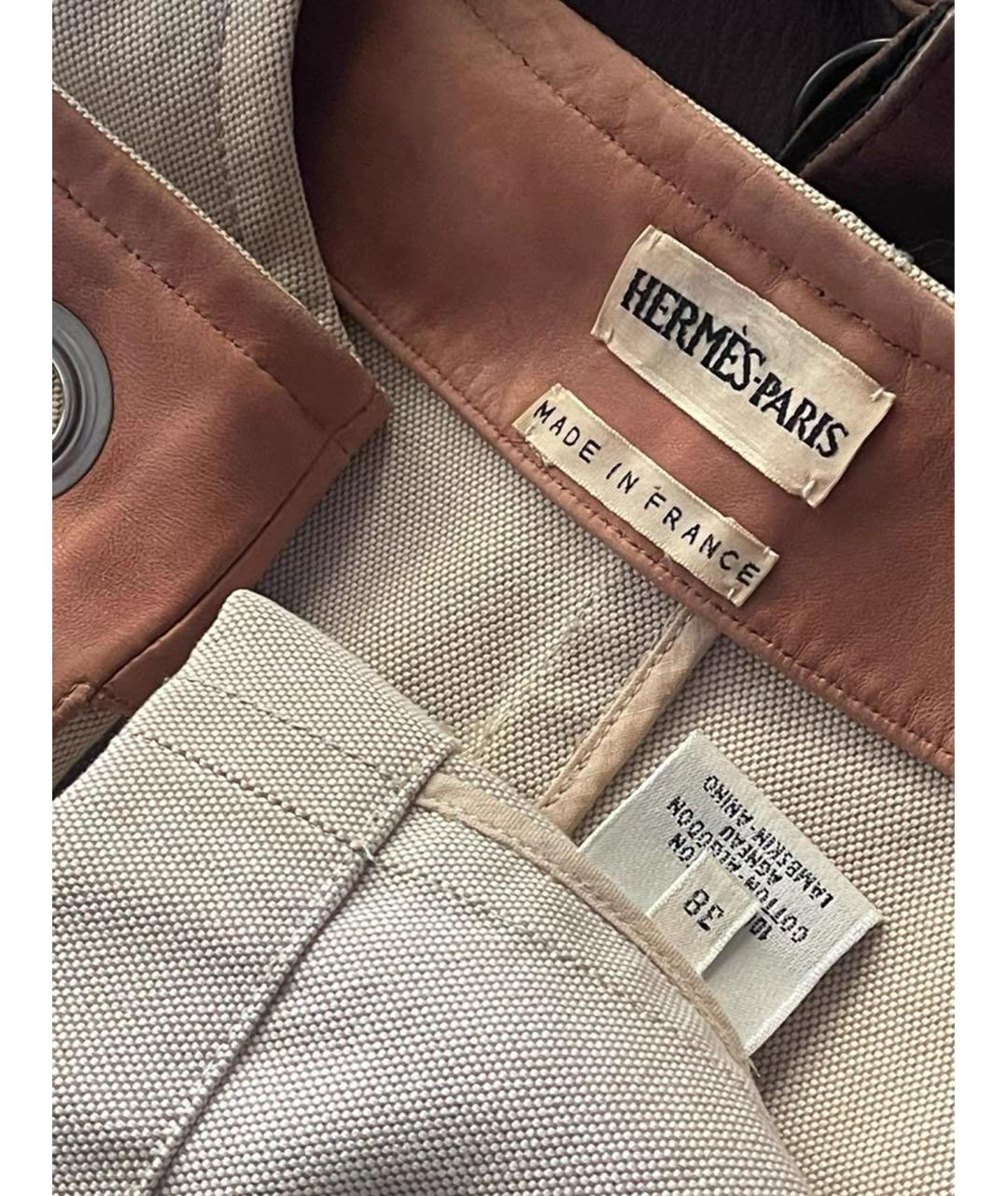 HERMES Бежевая хлопковая куртка, фото 5