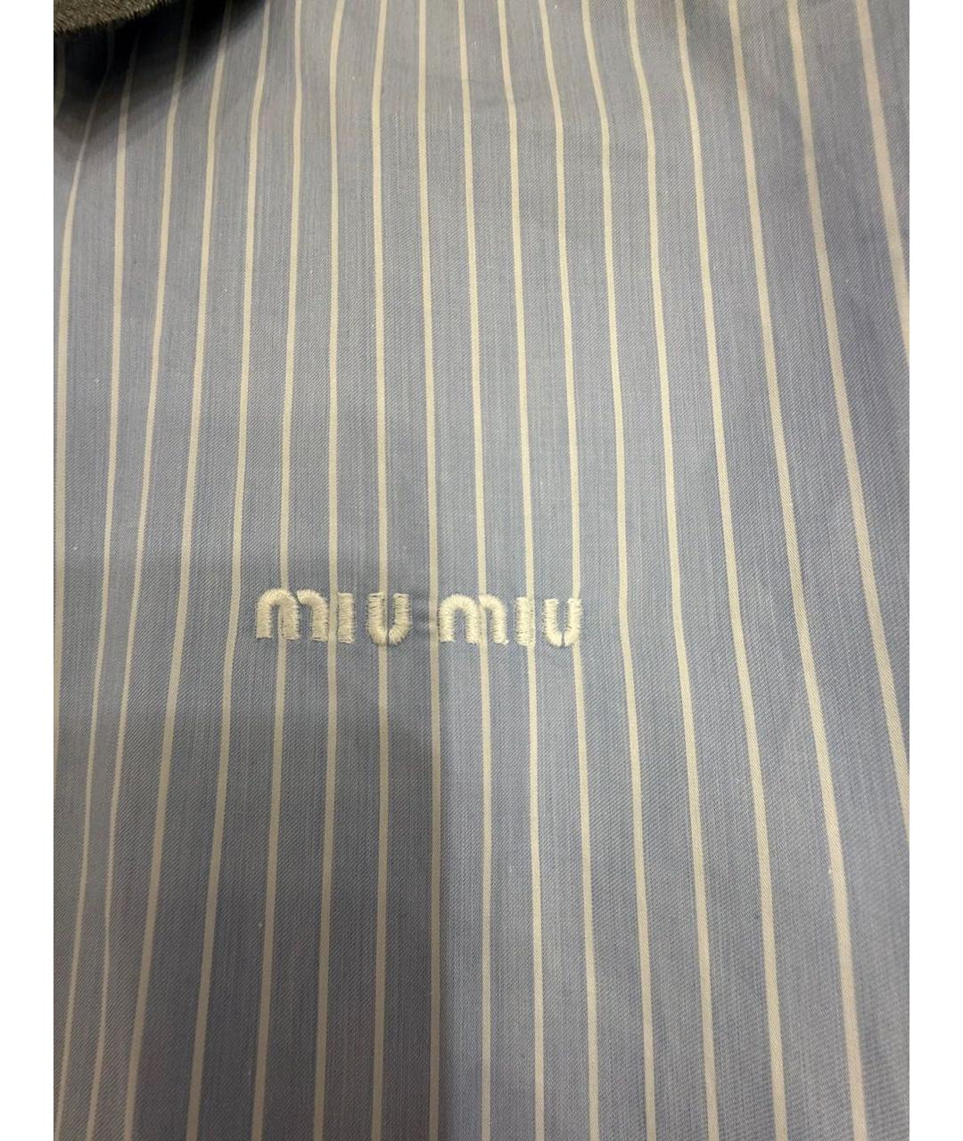 MIU MIU Голубое повседневное платье, фото 5