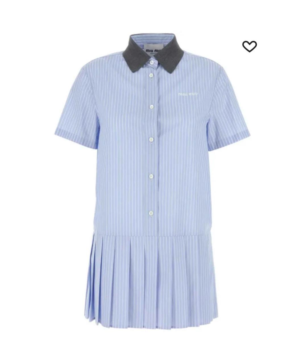 MIU MIU Голубое повседневное платье, фото 9
