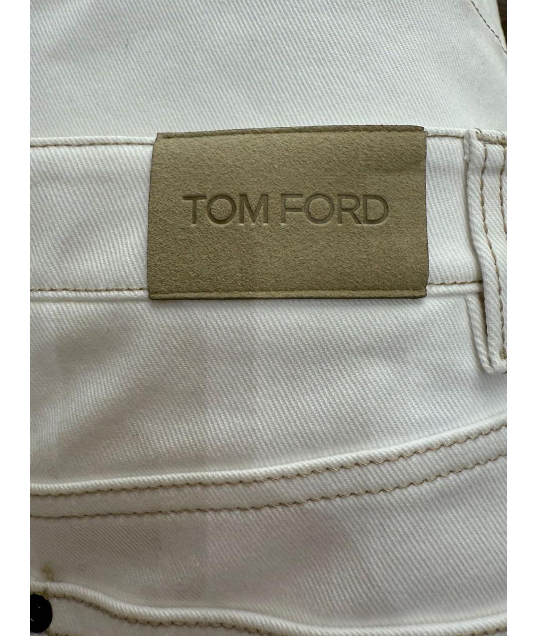 TOM FORD Белая деним юбка миди, фото 4
