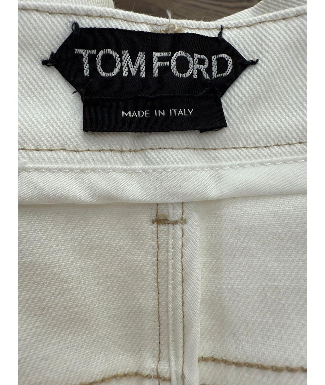 TOM FORD Белая деним юбка миди, фото 2