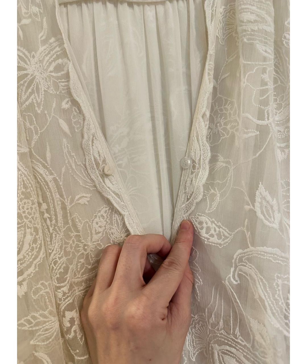 ZIMMERMANN Белое шелковое коктейльное платье, фото 5