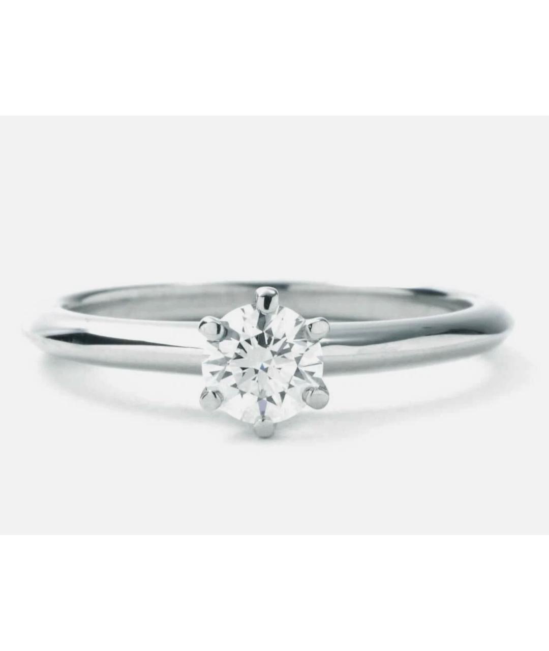 TIFFANY&CO Белое платиновое кольцо, фото 6