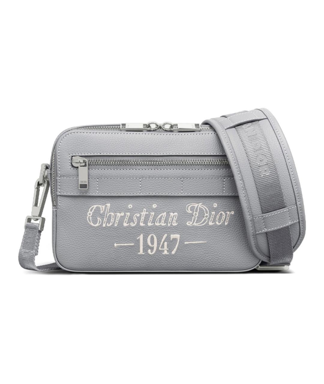 CHRISTIAN DIOR Серая сумка на плечо, фото 1