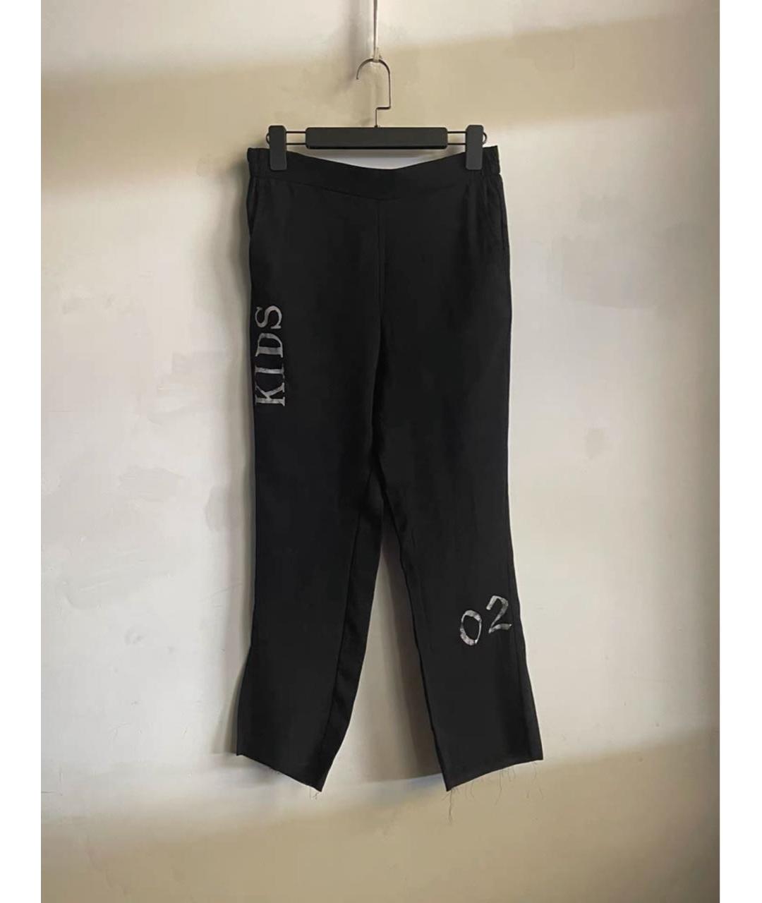 ANN DEMEULEMEESTER Черные вискозные брюки широкие, фото 2