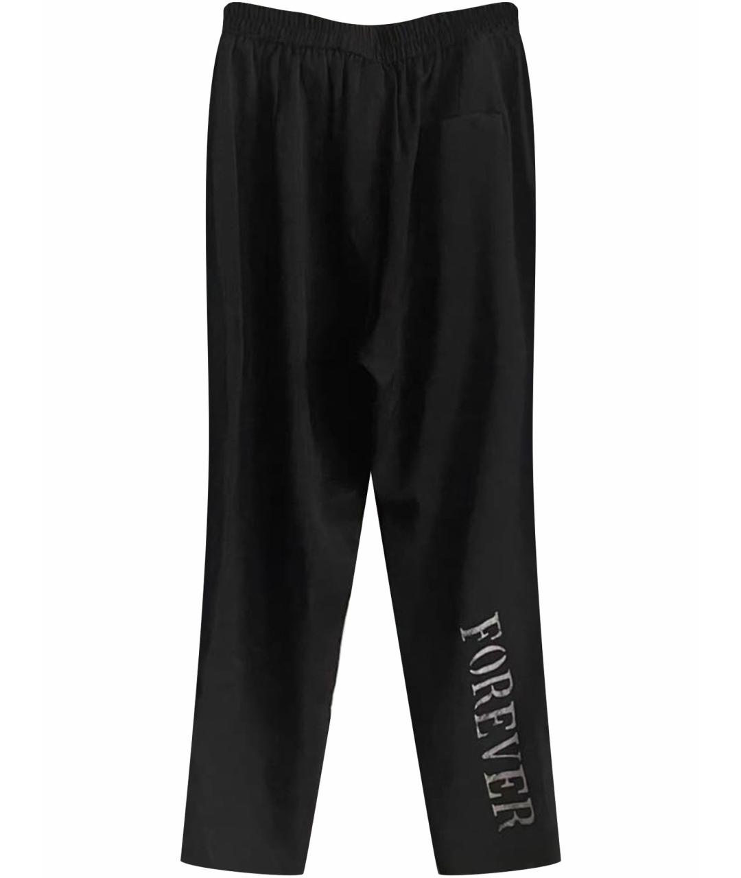ANN DEMEULEMEESTER Черные вискозные брюки широкие, фото 1