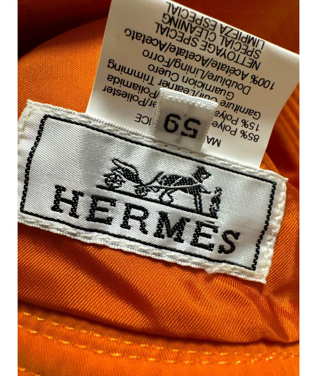 HERMES Оранжевая панама, фото 3