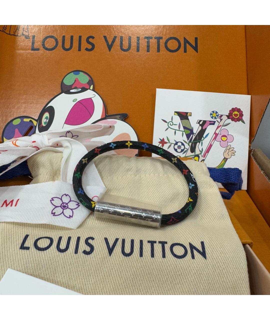 LOUIS VUITTON Черный латунный браслет, фото 3