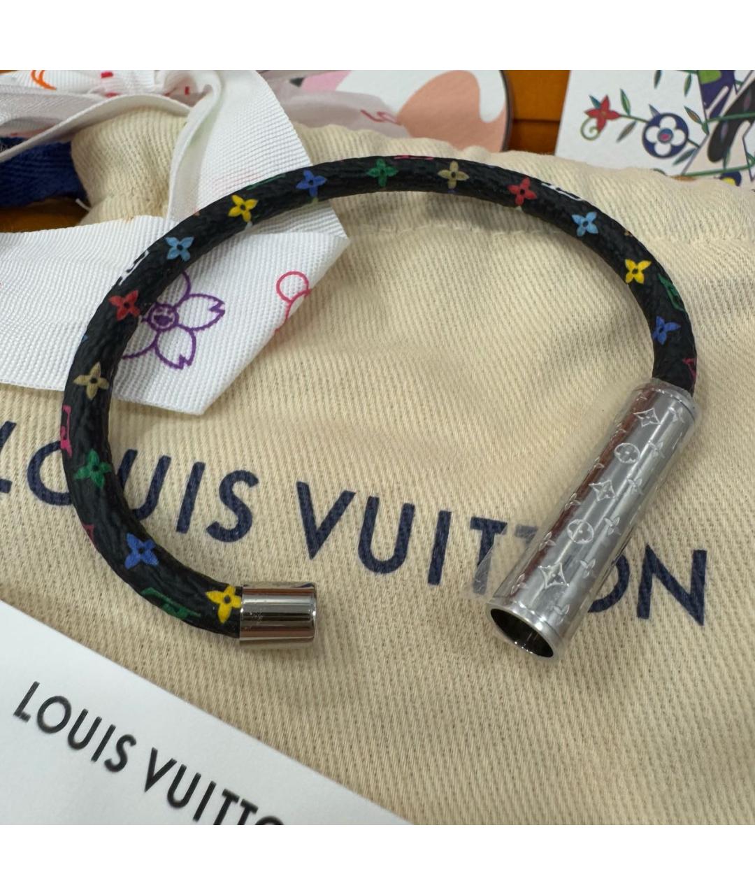 LOUIS VUITTON Черный латунный браслет, фото 5