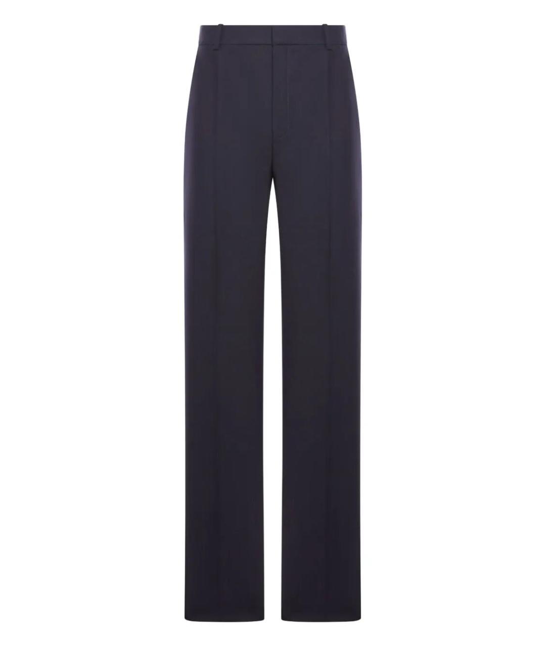 SAINT LAURENT Черные шерстяные классические брюки, фото 1