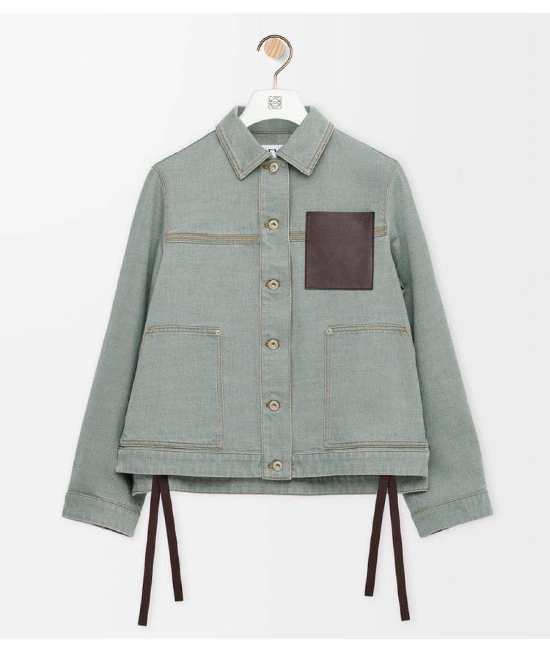 LOEWE Хаки хлопковая куртка, фото 6