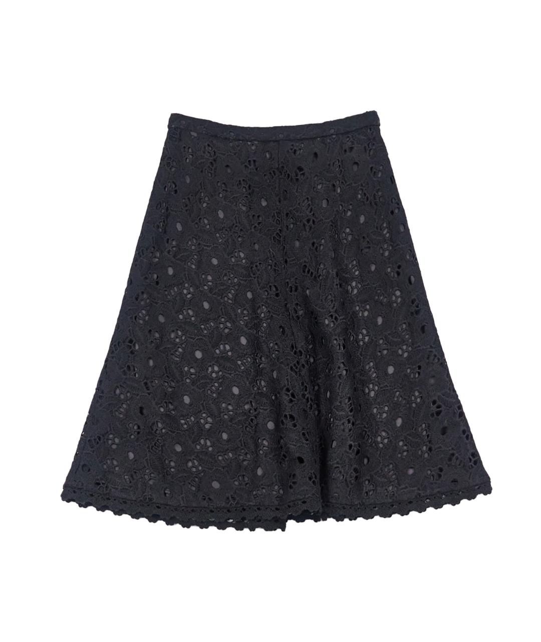 DOLCE&GABBANA Черная шерстяная юбка миди, фото 1