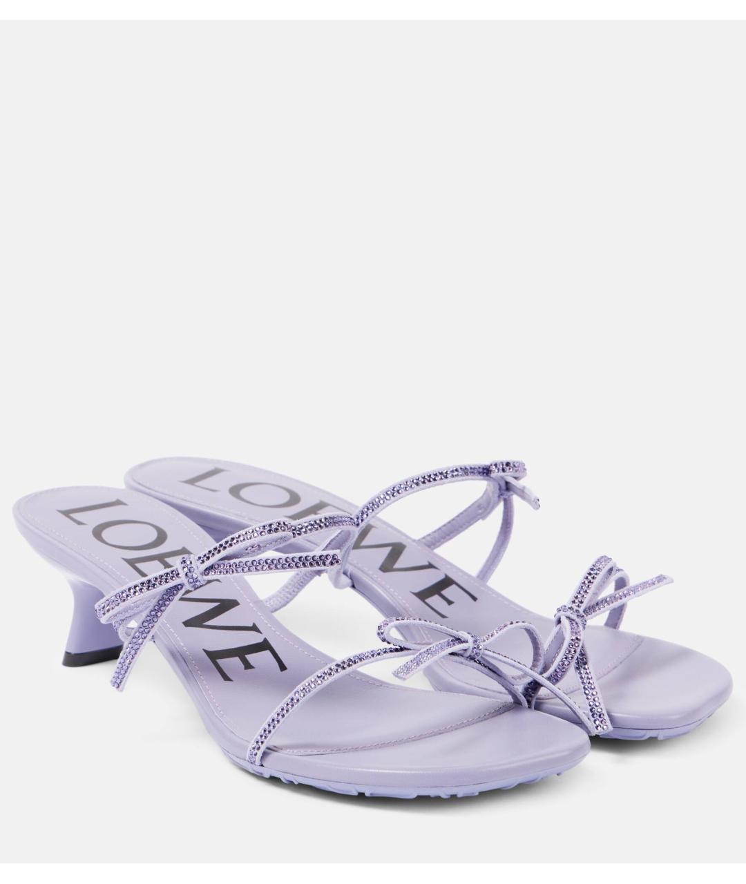 LOEWE Фиолетовые мюли, фото 7