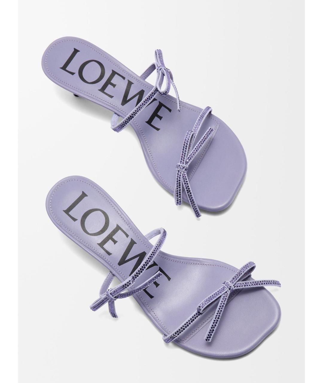 LOEWE Фиолетовые мюли, фото 4