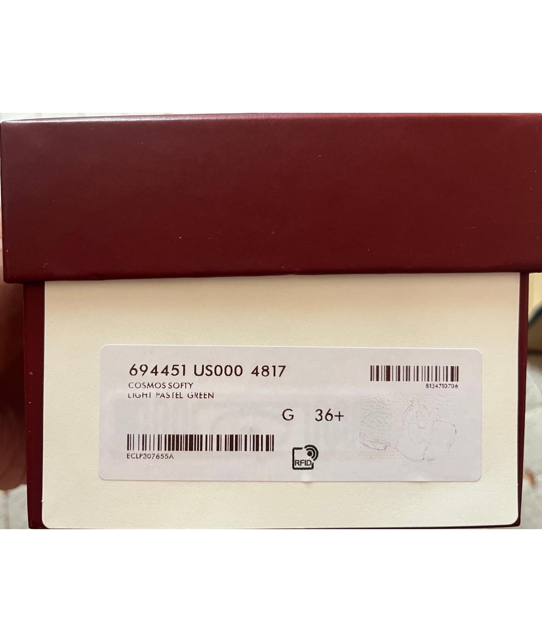 GUCCI Зеленые кожаные шлепанцы, фото 8