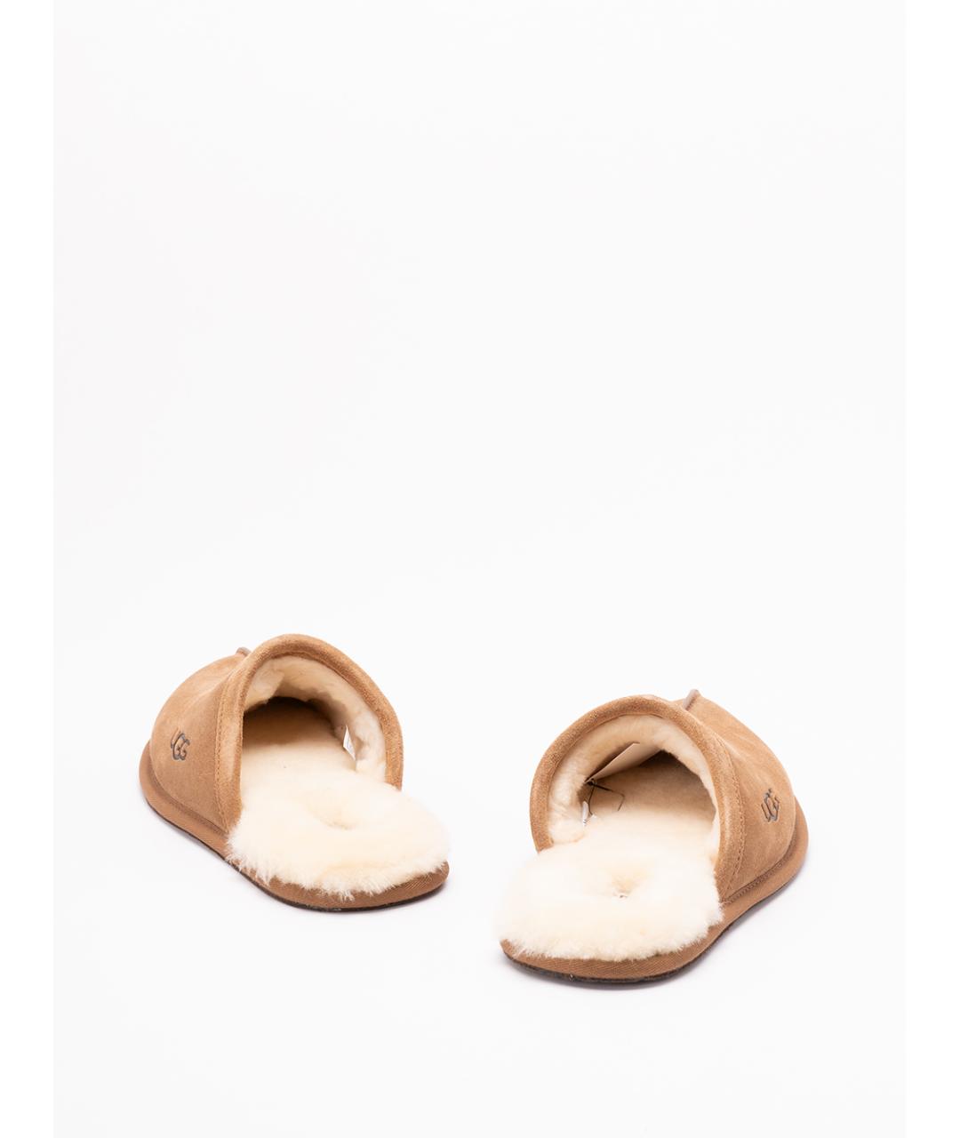UGG AUSTRALIA Бежевые нубуковые шлепанцы, фото 3