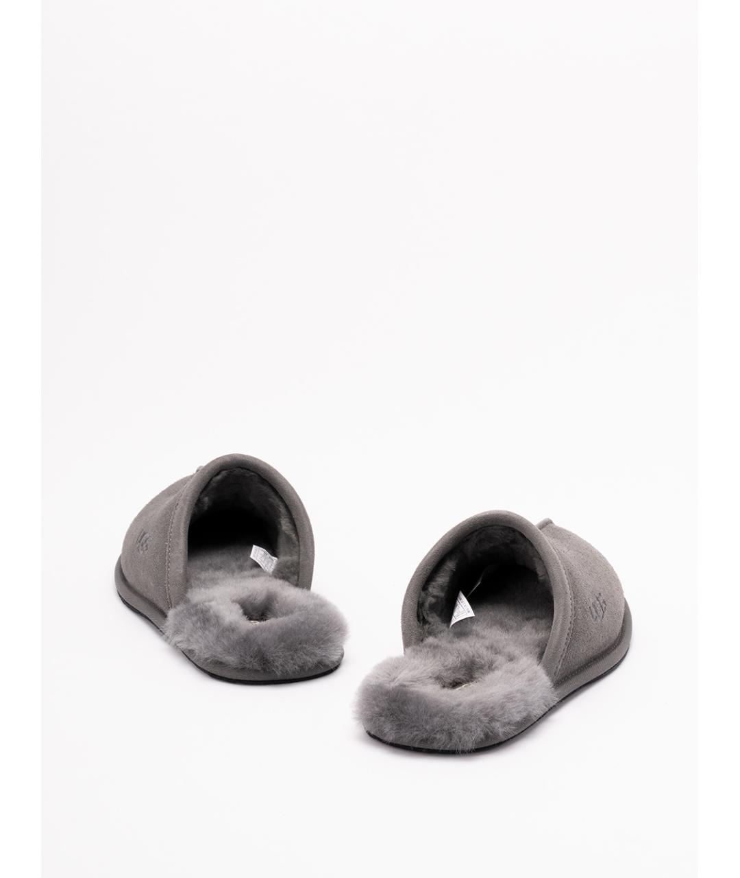 UGG AUSTRALIA Серые нубуковые шлепанцы, фото 3