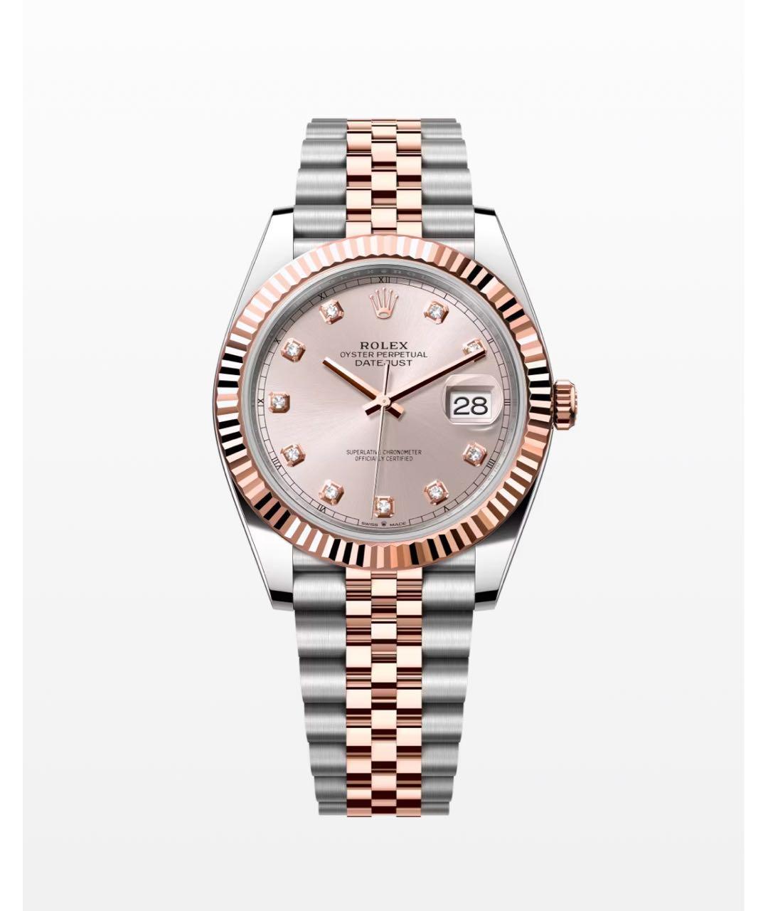 ROLEX Серебряные часы из розового золота, фото 3