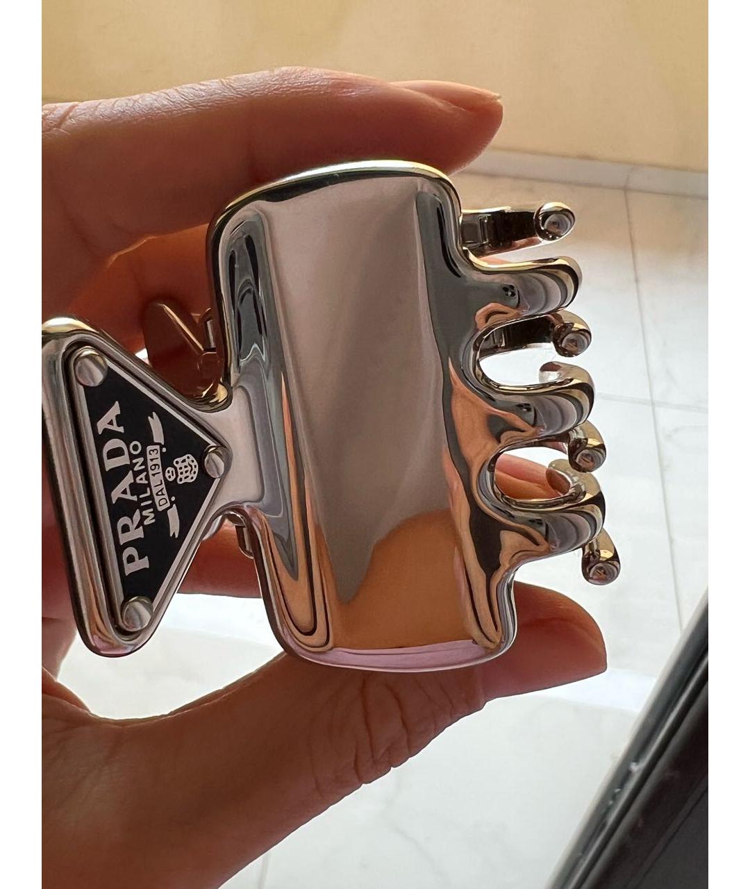 PRADA Серебряная заколка, фото 4