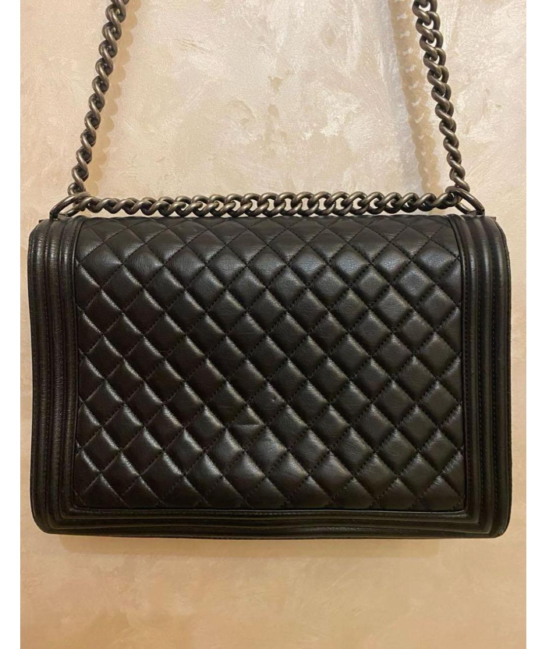 CHANEL Черная кожаная сумка через плечо, фото 3