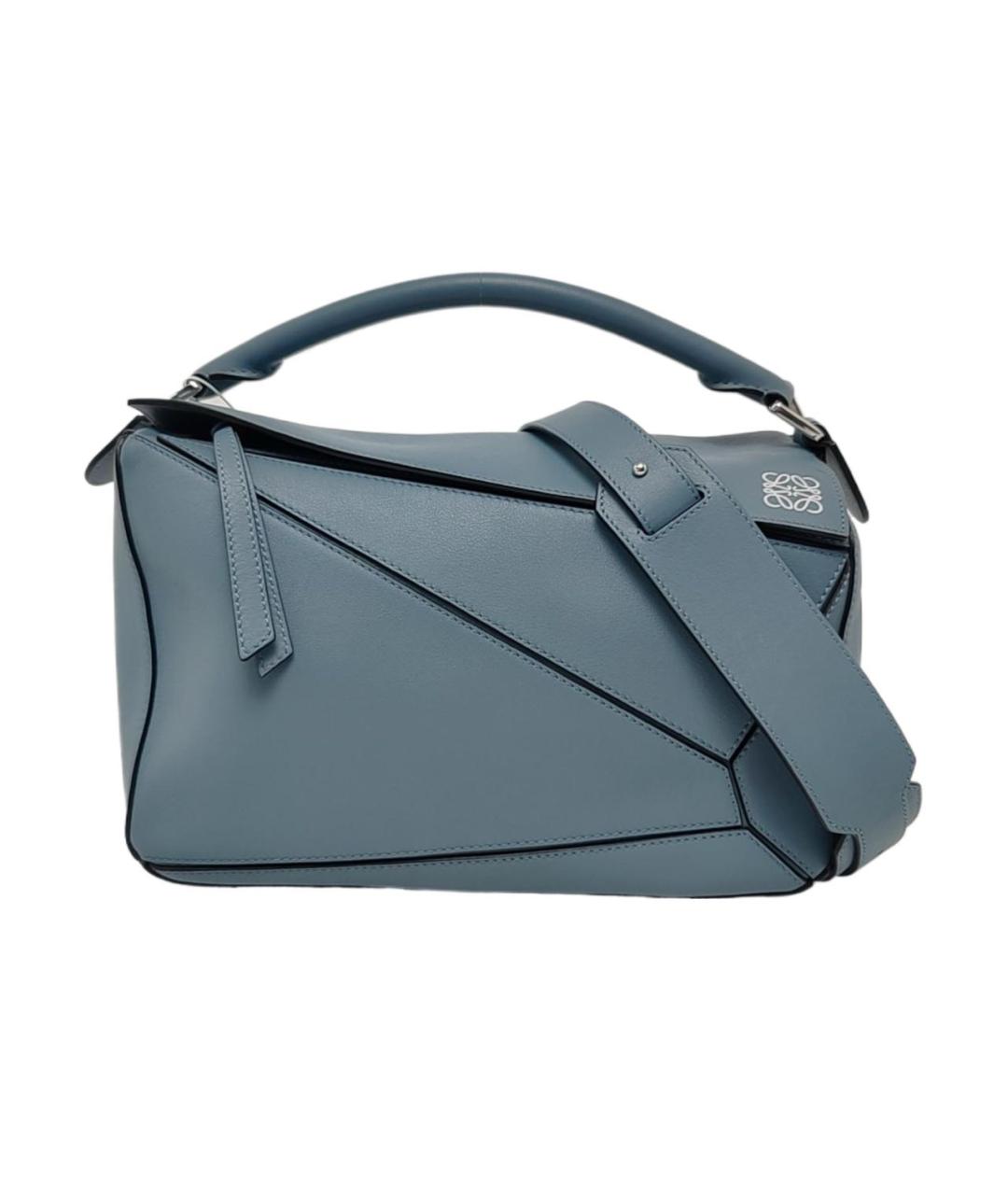 LOEWE Голубая кожаная сумка через плечо, фото 9