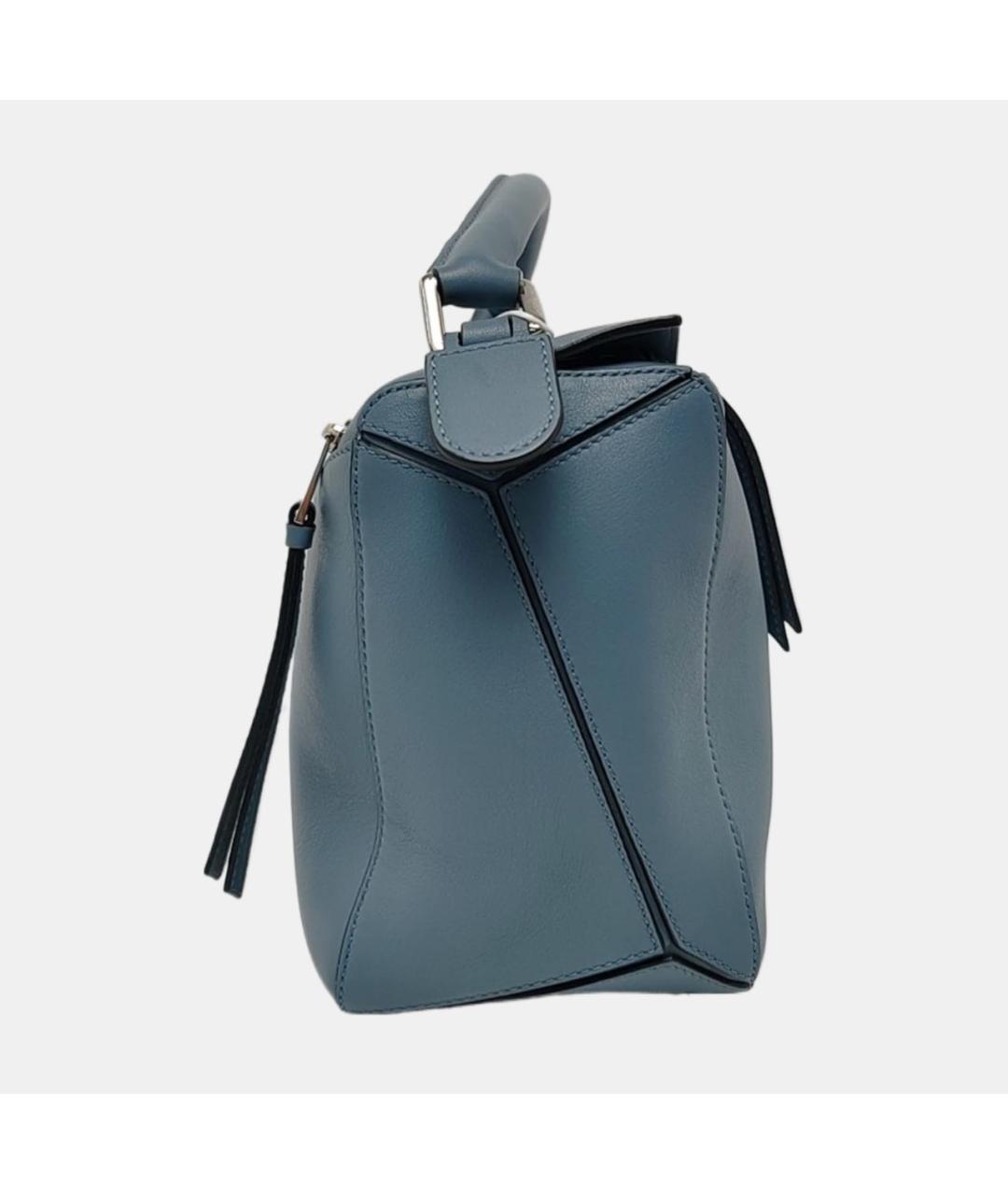LOEWE Голубая кожаная сумка через плечо, фото 3