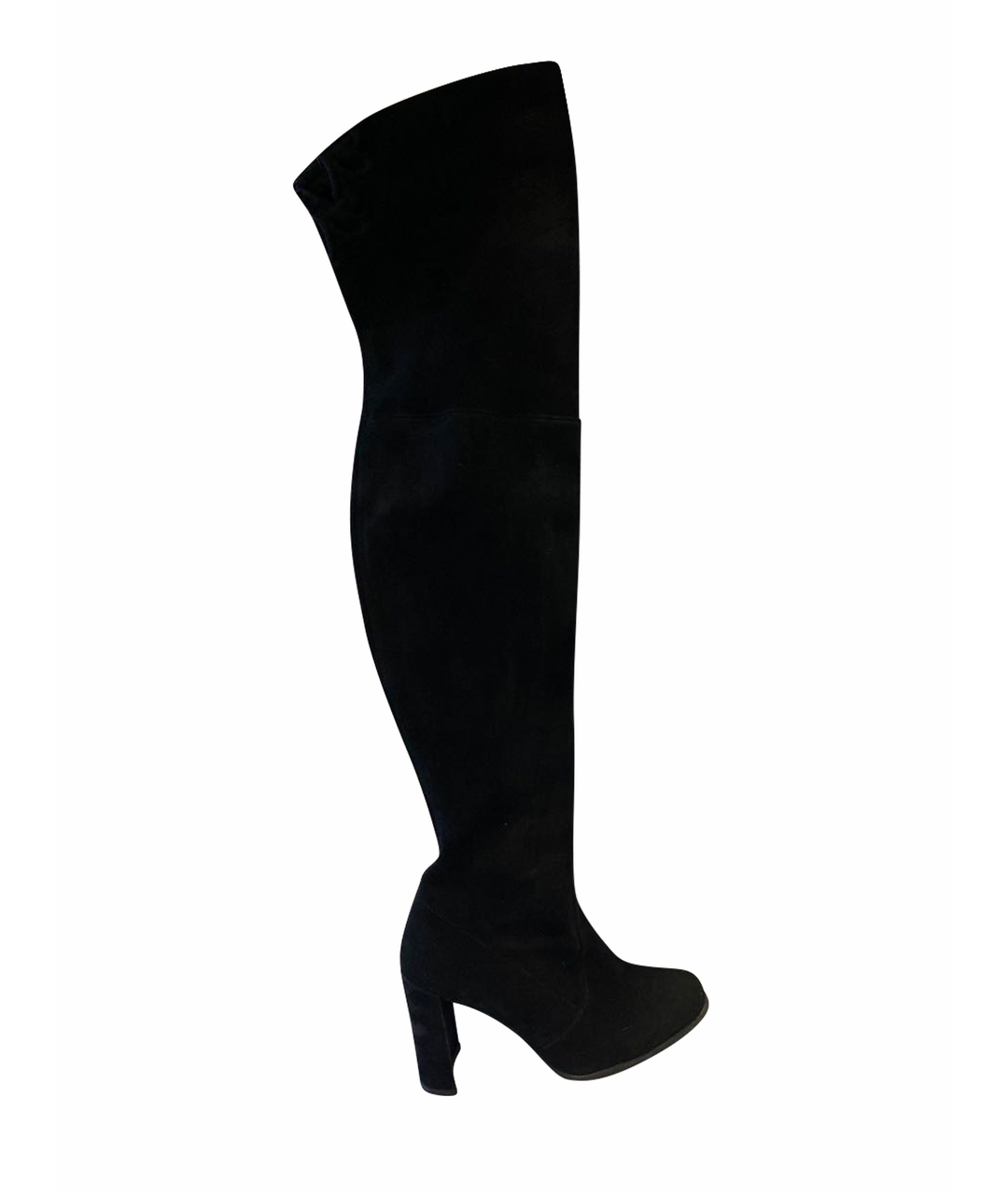 STUART WEITZMAN Черные замшевые ботфорты, фото 8