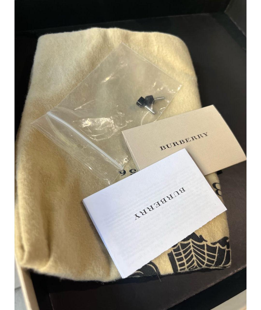 BURBERRY Черные кожаные босоножки, фото 6