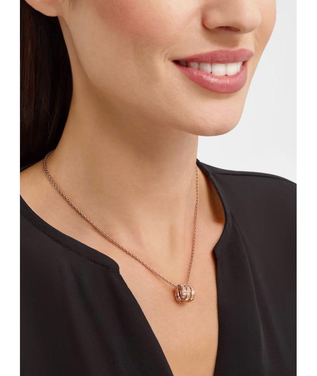 BVLGARI Золотая подвеска из розового золота, фото 4