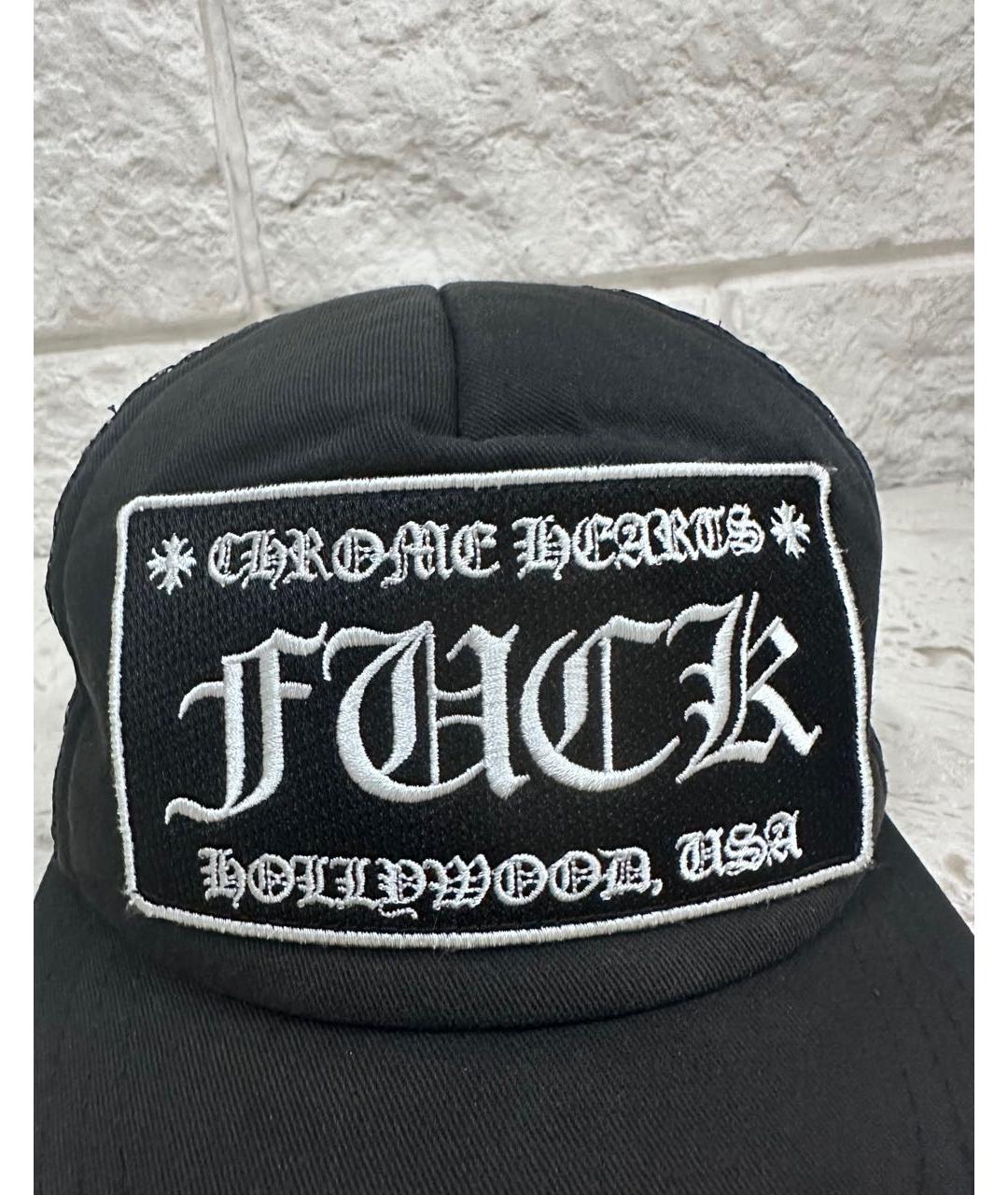 CHROME HEARTS Черная хлопковая кепка/бейсболка, фото 2