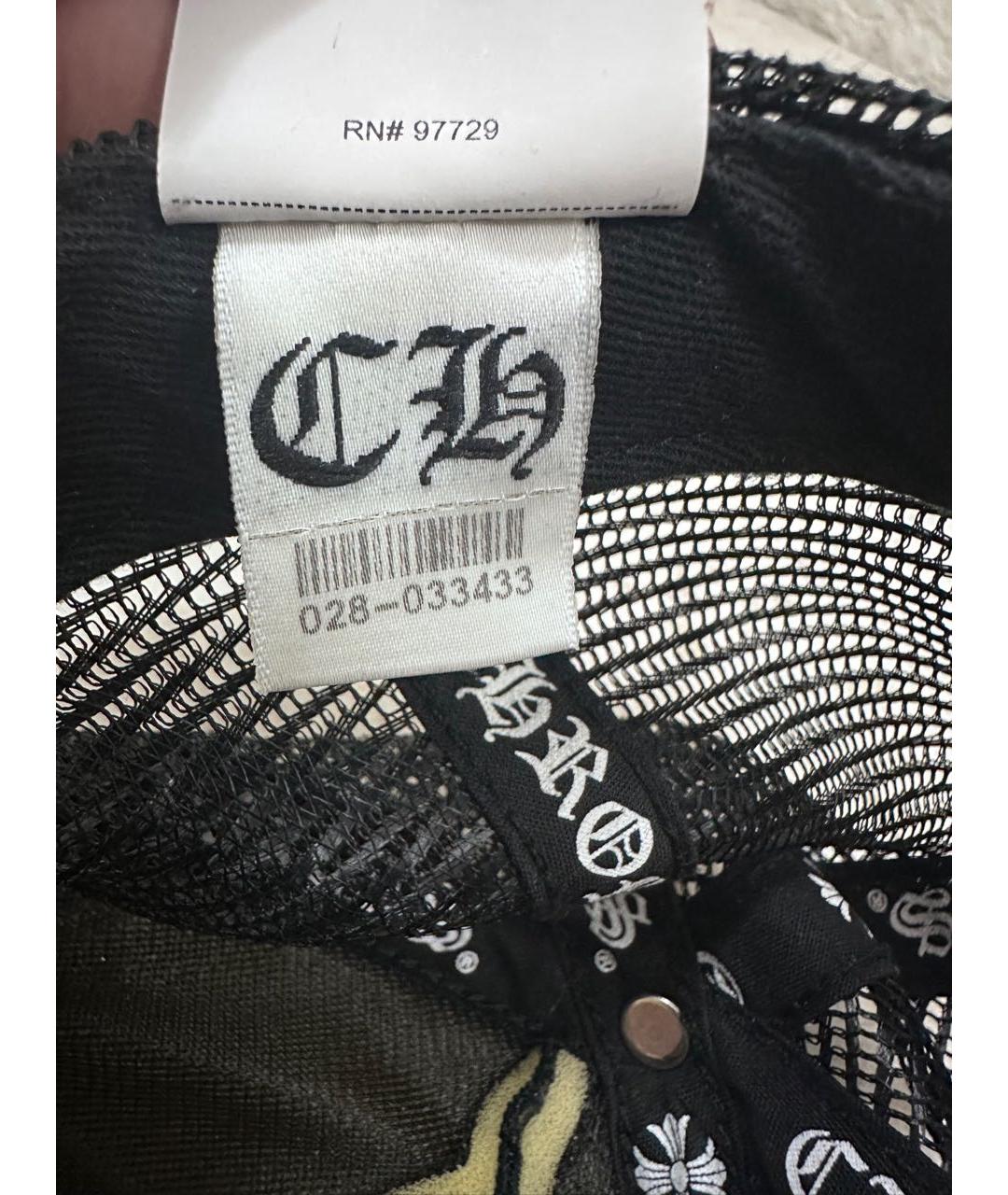 CHROME HEARTS Черная хлопковая кепка/бейсболка, фото 7