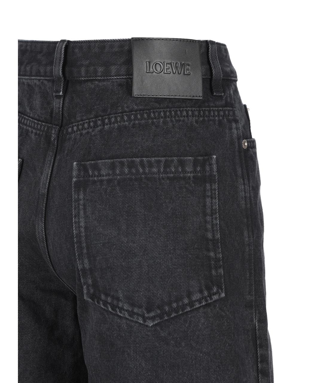 LOEWE Черные хлопковые джинсы клеш, фото 3