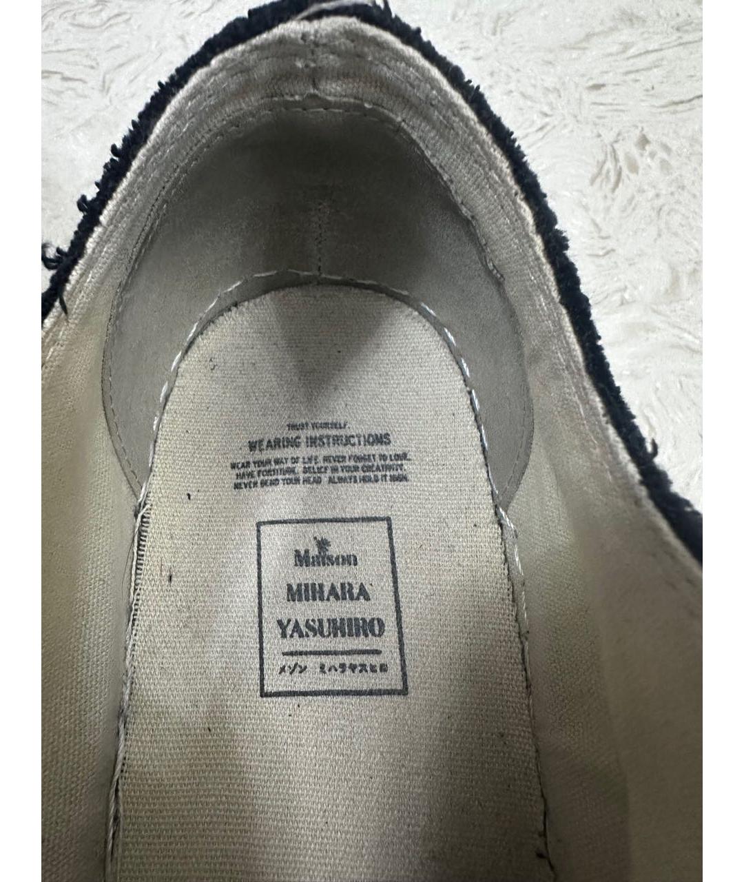 MAISON MIHARA YASUHIRO Черные низкие кроссовки / кеды, фото 8
