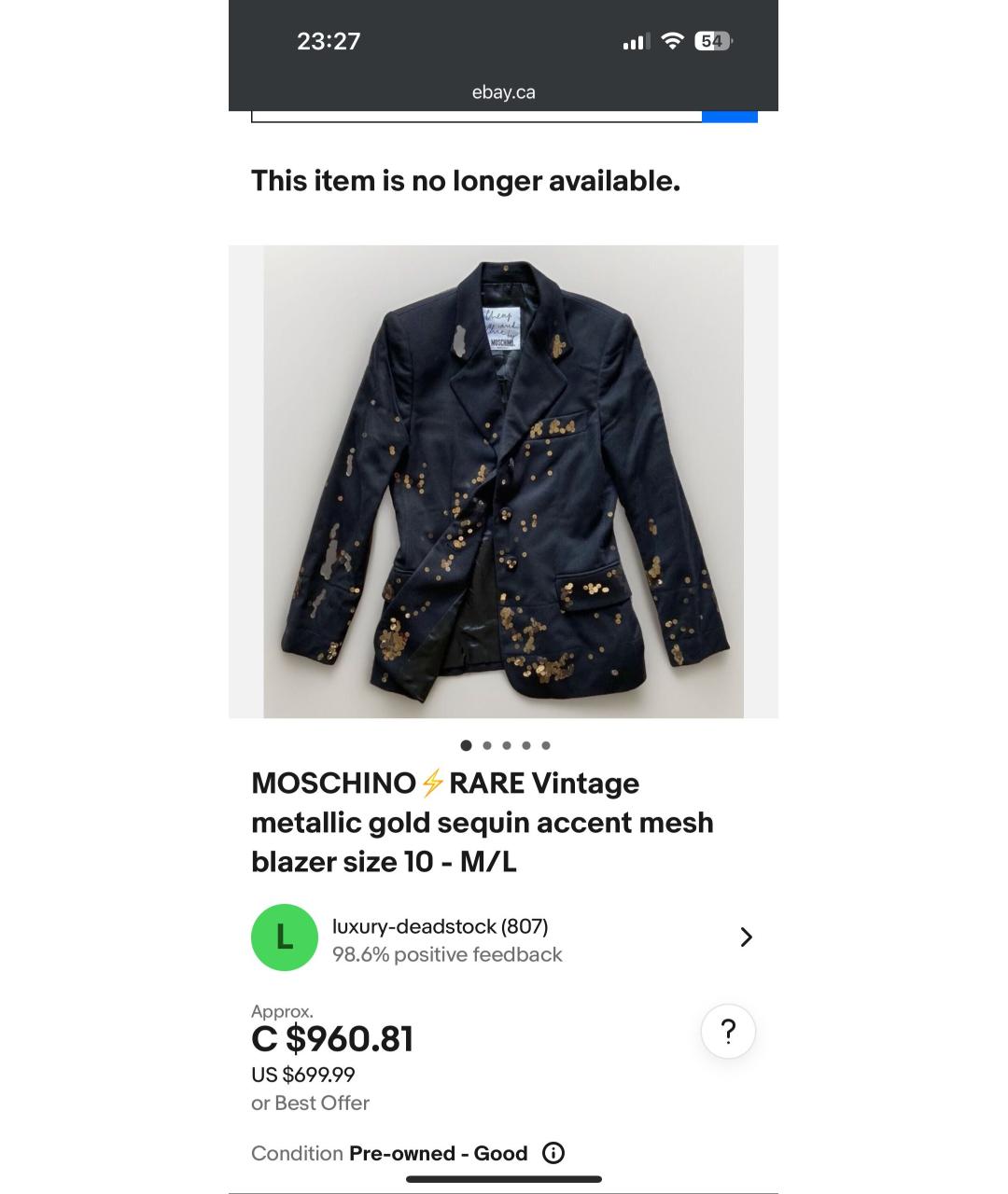 MOSCHINO Черный полиамидовый жакет/пиджак, фото 7