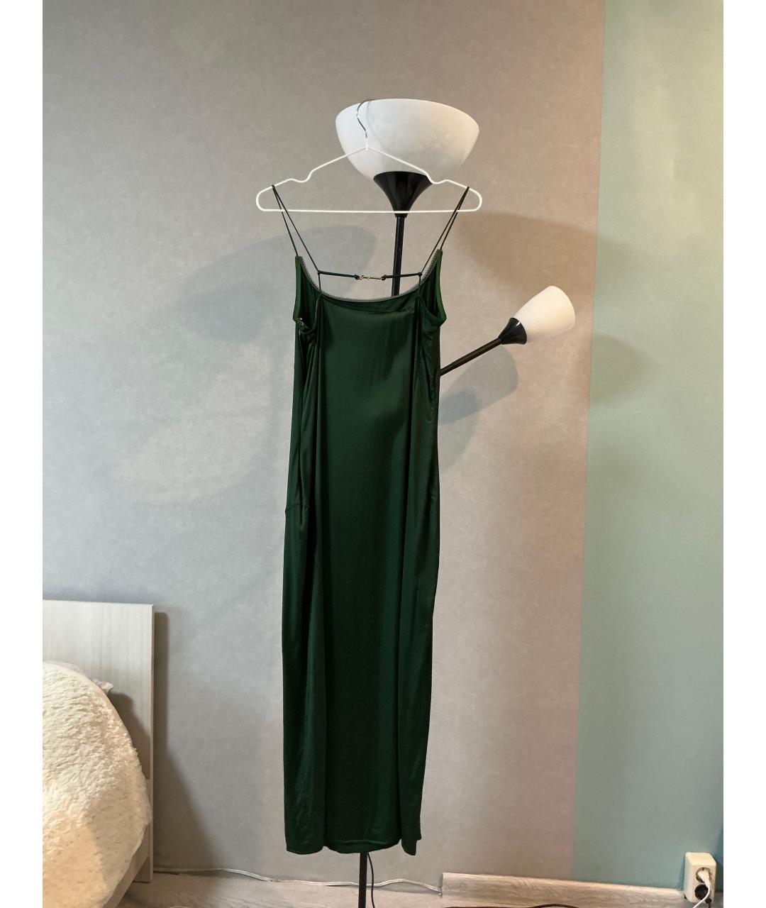 JACQUEMUS Зеленые вискозное коктейльное платье, фото 8