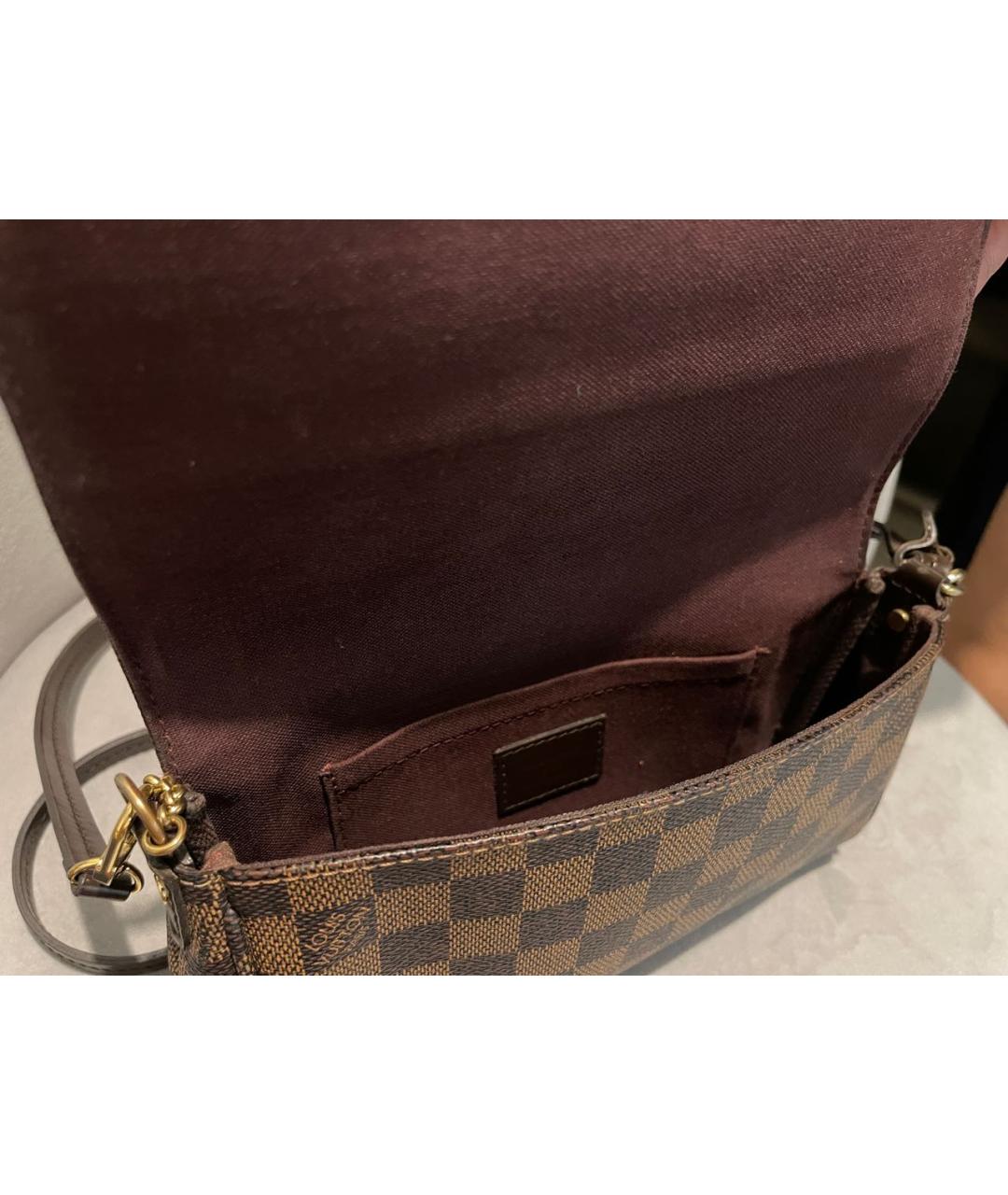 LOUIS VUITTON Коричневая кожаная сумка через плечо, фото 4